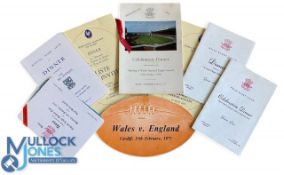 1970s Welsh International Rugby Dinner Menus etc (11): New Arms Park Opening 1970, plus Guest