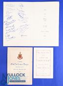 Selection of menus to include 1906 The Carthusian Dinner at the Randolph Hotel, Oxford Thursday 6