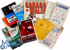 1946-76 Wales Home & Away Rugby Programme Bargain(?) Bundle (13): Could be lucky 13 here, with low