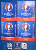 2016 Panini Euro France Football Sticker Album a complete and a part fill (#75% filled) album,2x