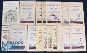 1947-62 England & Other Countries Rugby League Programmes (18): some duplication, E v Wales 1947, 48
