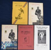 Rugby League Testimonial Brochures (5): for Geoff Guiney (2, Hunslet, 1960), John J McKeown (