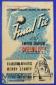 1946 FAC final Charlton Athletic v Derby County match programme 27 April 1946; slight crease,