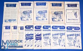 Selection of Manchester City home match programmes 1945/46 Newcastle Utd (tc), 1946/47 Millwall (