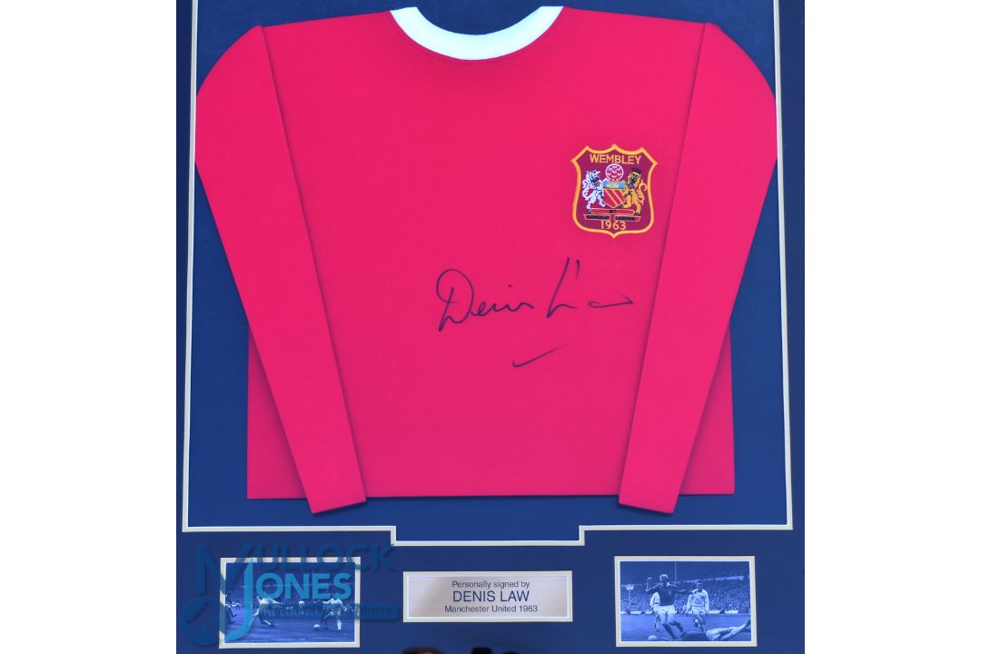 1963 Retro Reproduction Wembley Manchester United FA Challenge Cup Final - Denis Law signed Shirt, - Image 1 of 3