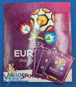 2012 Panini Euro Poland Ukraine Football Sticker Album, a complete album plus 3 unopened packets G
