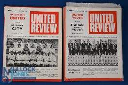 1971/72 Manchester Utd home match programmes complete league season nos. 1 - 24 plus Coventry