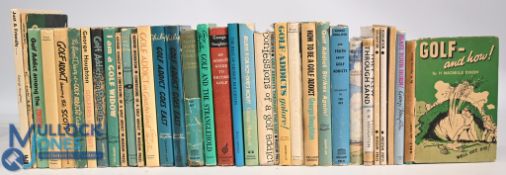 34x assorted Golf themed books to include Just a Friendly 1973 George Houghton, Golfers ABC 1953