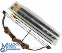 Archery Direct Compound Target Bow and Arrows, looking unused - very light used condition