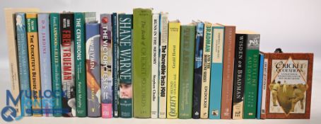24x Cricket Books to include In Quest of the Ashes 2005 D R Jardine, The Cricketer's Bedside Book