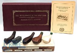Resin Model The Development of the Golf Club: a fine resin model on stand, from Golf to the Modern