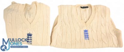 2x ECB England Cricket Umpire Pullovers - made by Rochfords & Fearnley both size 44, in good clean