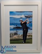 Dustin Johnson signed colour Golf Photographs, well framed - size 34cm x 44cm. All signatures
