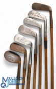 7x Various irons to incl Sure Shot rustless no 2 iron, Clyde alloy super no 2 iron, Sid Ball