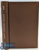 Wisden Cricketers' Almanack 1883 rebound in brown cloth boards, having facsimile front and rear