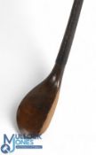 R Forgan dark stained beechwood very early scared neck bulger driver stamped with the maker's mark