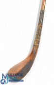 Hugh Philp c1840 juvenile long nose play club in light stained beechwood head measures 5