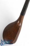 Wm Park scare neck driver in dark stained persimmon c1895 stamped to the crown and the shaft with