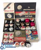 Selection of 27x Wrapped Dunlop 65 Golf Balls - features 2x makers card boxes, Dunlop Warwick golf