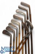 10x Assorted irons - features 9x smooth faced and 1x with face markings, mainly long and mid-