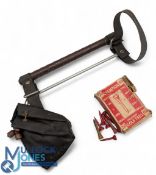 Period Golf Club Carrying Handle, leather and leatherette with pouch for golf tees - comes with a