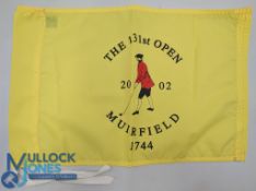 2002 The 131st The Open Golf Tournament Muirfield Commemorative Flag - size 30cm x 44xm