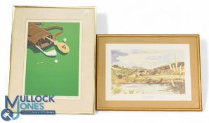 Two Golf Prints: A Fore by Michael M Potter 147/150. Plus - Parque de Floresta Golf & Country Club