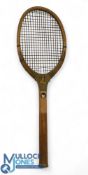 c1930 Goodwood Sports Ltd The Major Wooden Tennis Racket: the original Lockwood wedge construction