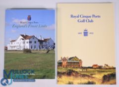 Royal Cinque Ports England's Finest Links 2011 David L Dobby (signed) hardcover book, and Royal