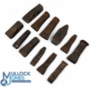 12x Period Golf Club Makers Name Stamp Punches, to include Whitcombe, Power Punch, Machie Iron,