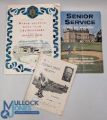 1958 Eisenhower Trophy Golf Tournament Programme, with folding map/plan of St Andrews, and Senior