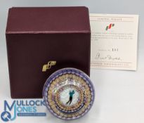 Perthshire Paperweights Golfer Millefiori Paperweight 104/300 Collectable boxed with certificate