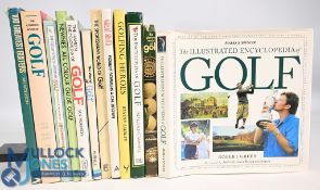 12x assorted Golf themed books to include 100 Greatest Golfers 1988 Ian Morrison, The Complete