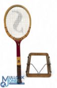 Vintage Wooden Tennis Pancho Gonzales Tennis Racket in Dunlop press