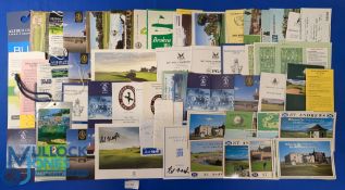 Golf signed Darren Clarke Graham Baxter postcards, with a player's edition 2011, The Open score