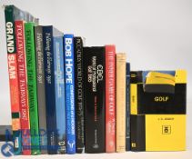 13x assorted Golf themed books to include Grand Slam Golf's Major Championships 1989 Michael