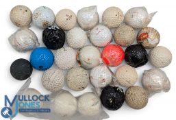 Mixed selection of Golf Balls with dimple and bramble patterns noted, older and modern makes incl