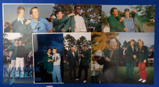 8x US Master Winners Photographs, Gary Player, Vijay Singh, Mark O'Meara, Bernard Langer, Zack