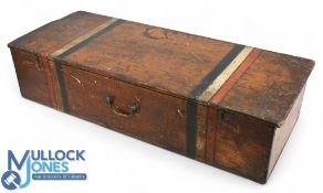 c1870 Victorian Lawn Tennis Army & Navy wooden box: having an illustration of the rules of tennis