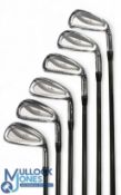 6x MacGregor VIP Tourney V-Foil irons with cavity backs, nos 5 - PW, fitted with MacGregor R Flex