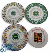 4x Cricket Collectors Plates: Troon cricket club, 1975, 1996, 1998 Leicestershire County champions