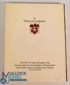 1978 Official US Open Golf Programme: 78th Open Championship 15-18 June played at Cherry Hills