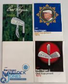 1971-1975 Ben Hogan Golf Club Accessories Sales Catalogues, four fully illustrated catalogues