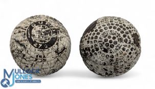 Durio 27.5 mesh pattern gutty golf ball - showing some distress to the cover, t/w the Corporal