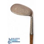 Wm Wallace weighty Universal stamped large head well lofted niblick fitted with a good full length