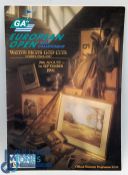 1991 European Open Golf Championship Programmes, Walton Heath multi signed, with good signatures