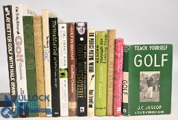 14x assorted Golf themed books to include Play Better Golf with Hale Irwin 1983 Keith Mackie, The