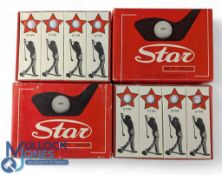 48x Star Golf Balls 'For The Champion' dimple pattern - in card sleeves in maker's original boxes (