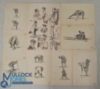 8x amusing Cartoons of Golfers Peter Hobbs, 1930-1994 published by the author, Great Britain,