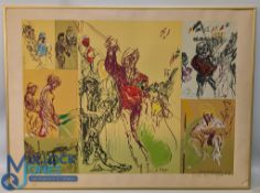 Feliks Topolski 1907-1989 100th Open Golf Championship - Royal St George Golf Club 1981, limited
